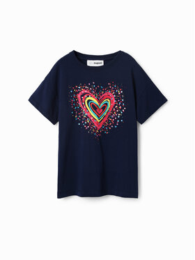 Desigual Desigual Tricou 23SGTK20 Bleumarin Regular Fit