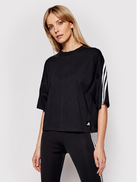 adidas adidas T-Shirt Future Icons 3-Stripes GN1837 Schwarz Loose Fit