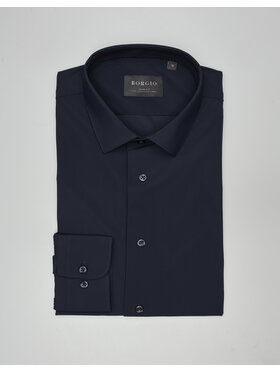 Borgio Borgio Koszula ateleta_00571 Granatowy Slim Fit