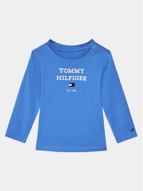 Tommy Hilfiger Tommy Hilfiger Блузка Logo KN0KN01760 Голубий Regular Fit