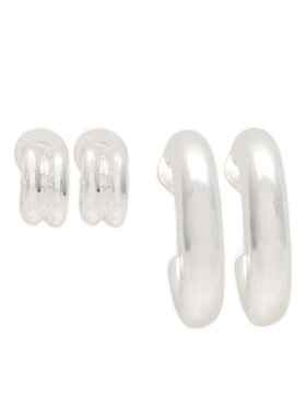 JENNY JENNY 2er-Set Ohrringe 1W9-003-AW23 Silberfarben