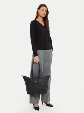 Tommy Hilfiger Tommy Hilfiger Táska Poppy Th Tote AW0AW15639 Fekete