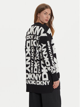 DKNY Kardigan P4MXAQ21 Crna Loose Fit