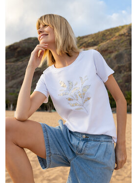 Volcano Volcano T-Shirt T-GROW Biały Regular Fit