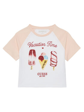 Guess Guess Футболка J5GI06 K8HM4 Білий Boxy Fit