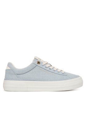 Tommy Hilfiger Tommy Hilfiger Sportcipők Th Foxing Platform Washed Canvas FW0FW09172 Kék