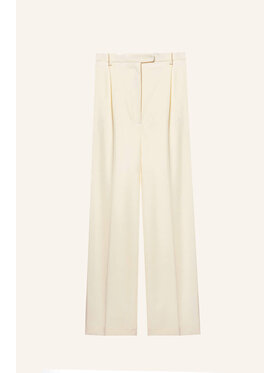Epuzer Epuzer Spodnie materiałowe Loose wool Kremowy Loose Leg