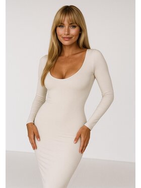 Nudyess Nudyess Vestito di maglia Verve mimi Beige Fitted Fit