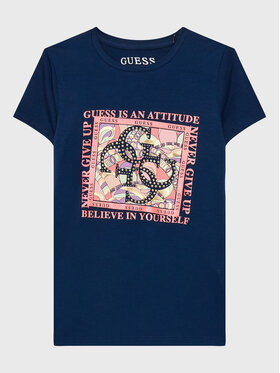 Guess Guess T-Shirt J3GI07 KAPO0 Modrá Regular Fit