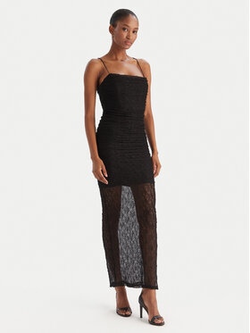 Eleh Eleh Cocktail obleka EFW250350 Črna Slim Fit