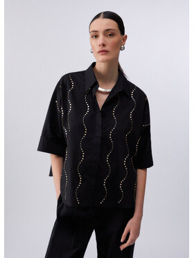 Liu Jo Liu Jo Koszula CA6345TS24622222 Czarny Loose Fit