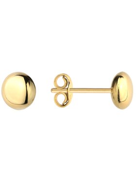 Fugart Fugart Kolczyki Kolczyki złote pół kulki pełnej 4 mm FUG7-17-K00617-2 Złoty