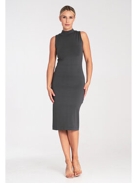 FIGL FIGL Sukienka koktajlowa M1031 Szary Regular Fit