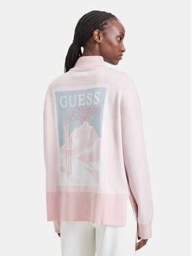 Guess Guess Pulover V6BR12 Z1673 Svetlo rožnata Regular Fit