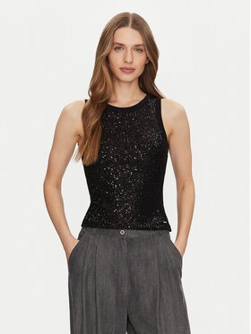 Guess Guess Top W5GP06 KCS10 Czarny Regular Fit