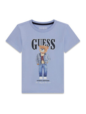 Guess Guess T-Shirt N6RI05 K8HM4 Niebieski Regular Fit