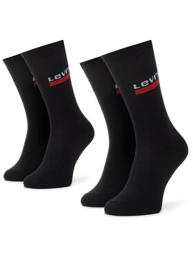 Levi's® Levi's® Súprava 2 párov vysokých ponožiek unisex 37157-0157 Čierna