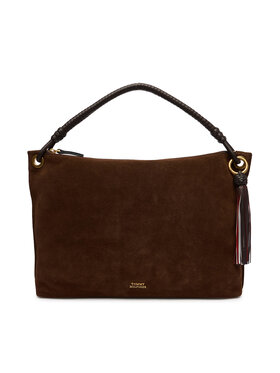 Tommy Hilfiger Tommy Hilfiger Käekott Th Statement Leather Bag Suede AW0AW18402 Pruun