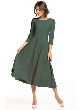 Tessita Tessita Sukienka codzienna T327 Khaki A-Line Fit