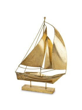 MIAhome MIAhome Figurka żaglówka KURUN-2 z 3 żaglami Złoty