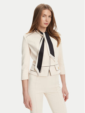 Elisabetta Franchi Elisabetta Franchi Marynarka GI-T51-51E2-V560 Écru Regular Fit