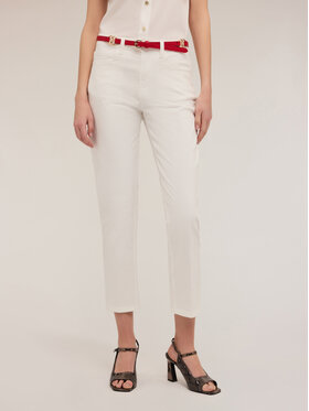 Motivi Motivi Pantaloni di tessuto P739Q003911N011 Bianco Regular Fit