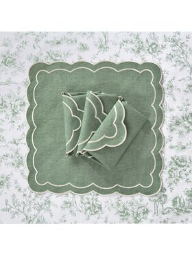 Roseberry Home Roseberry Home Serwetki haftowane Green Petali Zielony