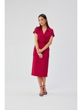 Stylove Stylove Sukienka koktajlowa S363 Czerwony Comfortable Fit