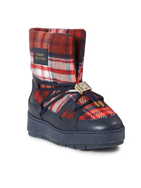 Tommy Hilfiger Tommy Hilfiger Hótaposó Tartan Snowboot FW0FW07612 Kék