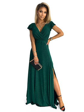 Numoco Numoco Sukienka elegancka 207702 Zielony Regular Fit