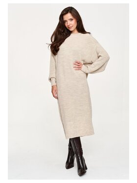 Makadamia Makadamia Sweter S180 Beżowy Loose Fit