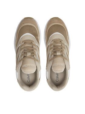 Calvin Klein Superge Runner Lace Up Mesh Mix HW0HW01904 Rjava