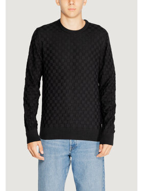 Calvin Klein Calvin Klein Πουλόβερ BASKET WEAVE COTTON Μαύρο To Fit
