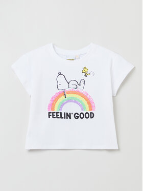 OVS OVS T-Shirt 1759667 Biały Regular Fit