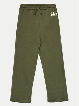 Gap Gap Штани з тканини 645346-01 Зелений Regular Fit
