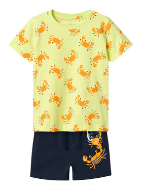 NAME IT NAME IT Completo T-shirt e pantaloncini Zumus 13241038 Giallo Regular Fit