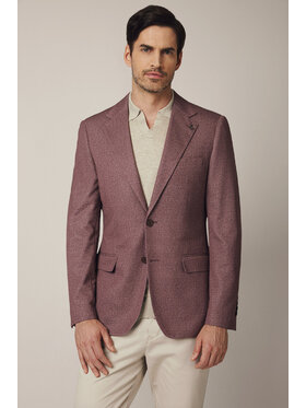 Lancerto Lancerto Marynarka Glorenza MA131225000013 Bordowy Slim Fit