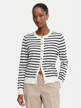 Tommy Hilfiger Tommy Hilfiger Cardigan Cable Fine WW0WW42370 Bianco Regular Fit