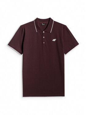 4F 4F Polo COMMERCIAL 12 Bordowy Regular Fit