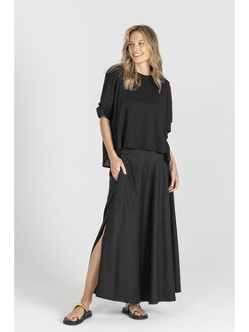 Deni Cler Milano Deni Cler Milano Spódnica midi W-DC-7012-E2-S4-90-1 Czarny A-Line Fit