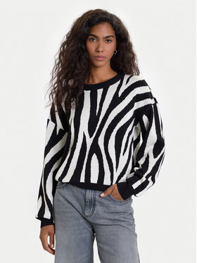 Vero Moda Vero Moda Πουλόβερ Siljeanimal 10330808 Λευκό Regular Fit