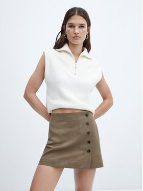 Mango Mango Miniszoknya Charlota 57075961 Barna Regular Fit