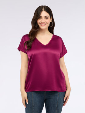 Fiorella Rubino Fiorella Rubino T-shirt G063L508553N036 Bordeaux Regular Fit