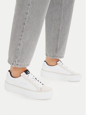 Calvin Klein Calvin Klein Sportcipők Vulc Flatf Laceup HW0HW03086 Fehér