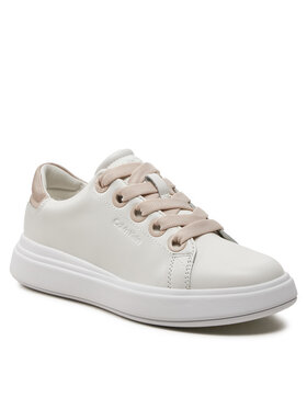 Calvin Klein Superge Cupsole Lace Up Lth HW0HW02085 Bela