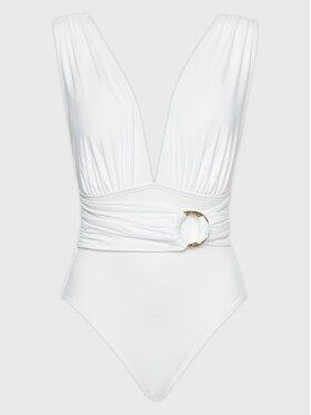 MICHAEL Michael Kors MICHAEL Michael Kors Maillot de bain femme Solids Plunge MM7M761 Blanc