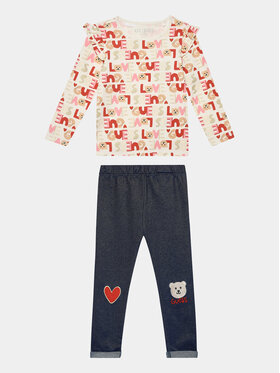 Guess Guess Komplet bluzka i legginsy K3BG01 J1311 Czerwony Regular Fit
