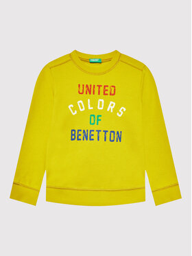United Colors Of Benetton United Colors Of Benetton Bluza 3J70G104B Żółty Regular Fit