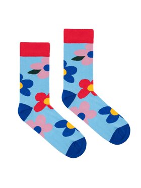 Kabak Kabak Skarpety wysokie unisex organiczne Kwiaty Niebieski