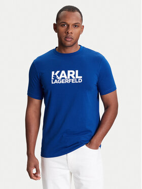 KARL LAGERFELD KARL LAGERFELD Tričko 755087 553235 Modrá Regular Fit